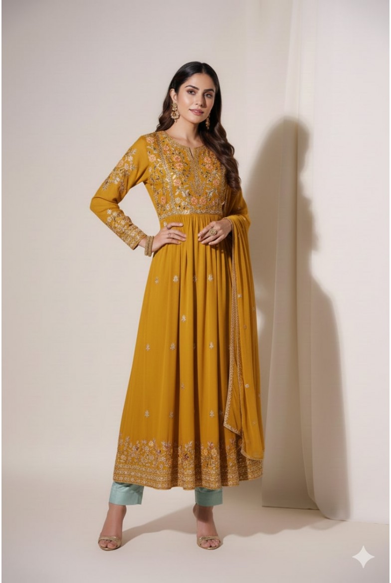 Radiant Mustard kurta set 3
